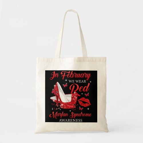 In February Wear Red High Heels Marfan Syndrome Aw Tote Bag