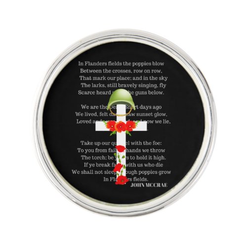 In Flanders Fields Remembrance Day Lapel Pin