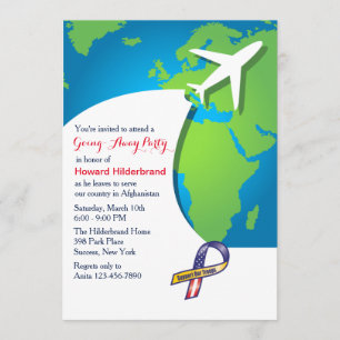 In Flight Going-Away Party Invitation