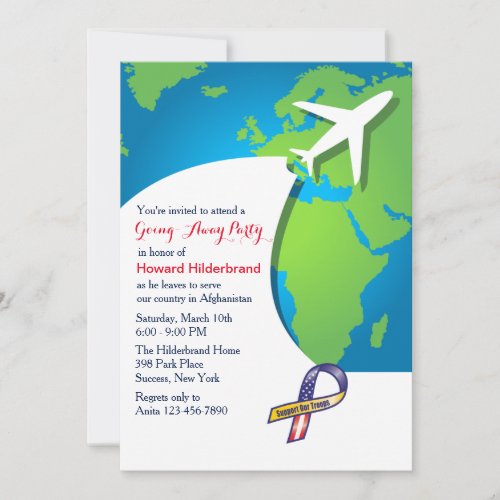 In Flight Going_Away Party Invitation