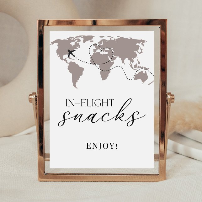 In-Flight Snacks Airplane Baby Shower Food Table Pedestal Sign (Creator Uploaded)