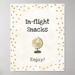 In-flight Snacks Bridal Shower Sign at Zazzle