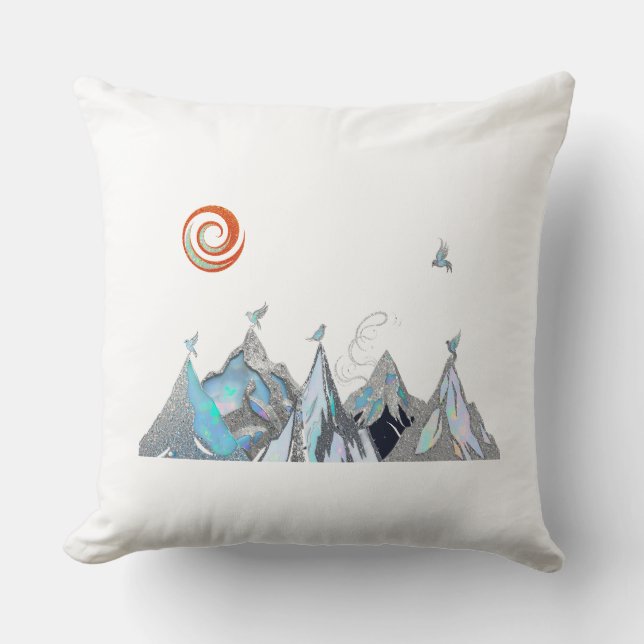 In Flight Throw Pillow (Front)