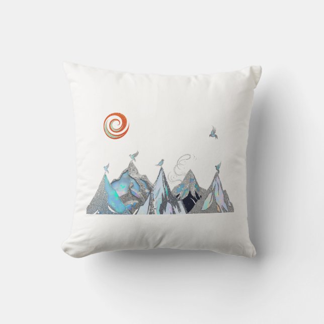 In Flight Throw Pillow (Front)
