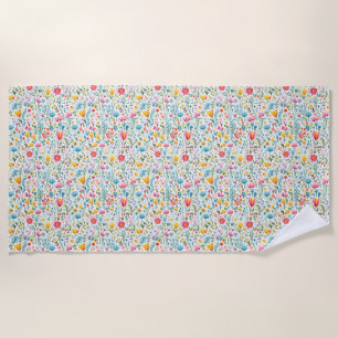 In Floral Art, Imperfection Is Perfection Beach Towel
