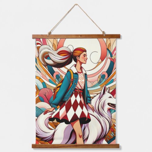 In Fools Steps _ Wood Topped Wall Tapestry