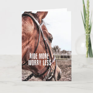 in French CHEVAL Greeting Card