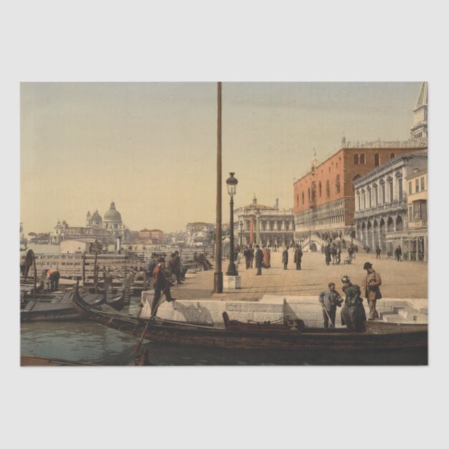In Front of Doge's Palace, Venice, Italy Tissue Paper (Front)