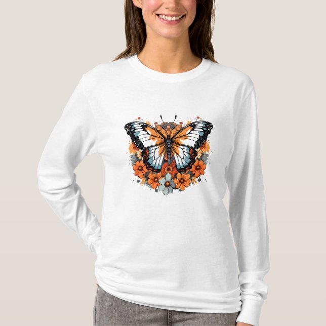 In Full Bloom: Butterfly  T-Shirt (Front)