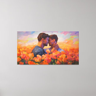 In Full Bloom: Gay Lovers' Tulip Affair Canvas Print