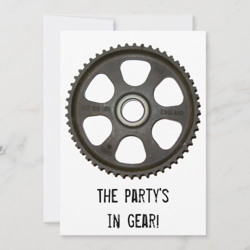 In Gear Party Invitation