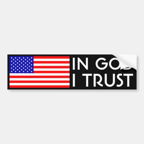 In God I Trust Bumper Sticker