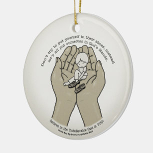 In God’s Hands Ceramic Ornament