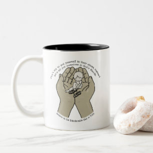 In God’s Hands Two-Tone Coffee Mug