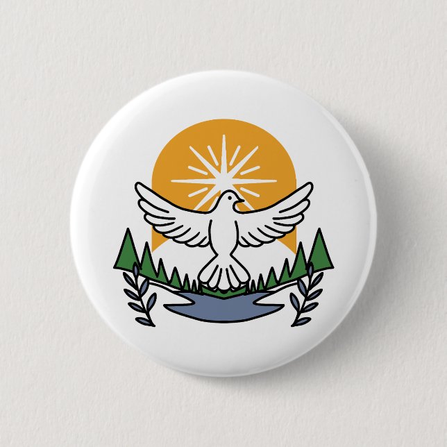 In God’s Spirit We Rise – Faith and Freedom Button (Front)