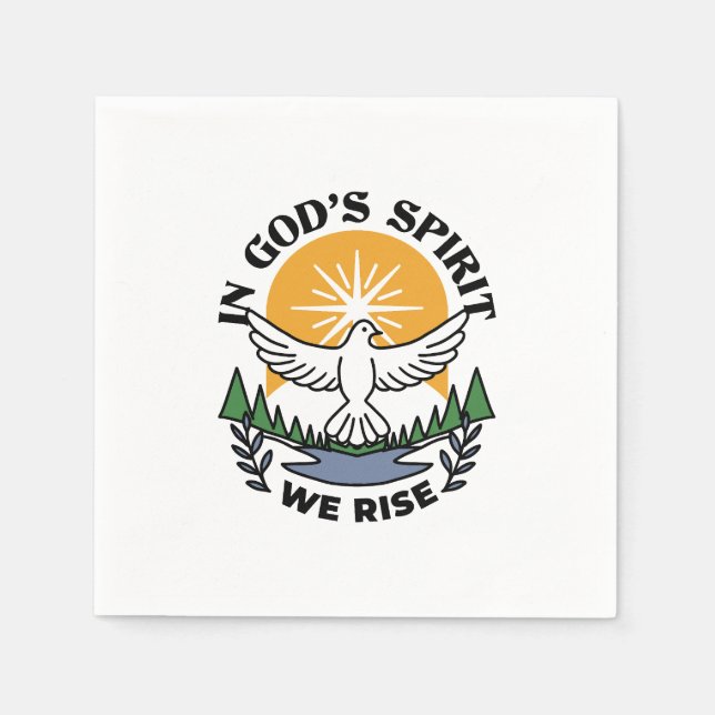 In God’s Spirit We Rise – Faith and Freedom Napkins (Front)