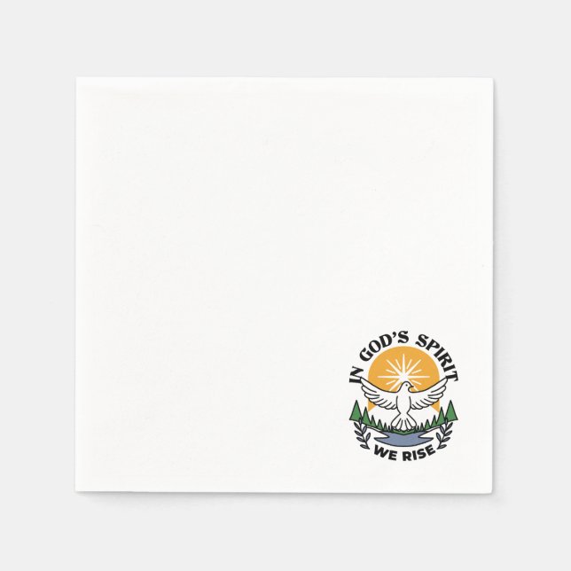 In God’s Spirit We Rise – Faith and Freedom Napkins (Front)