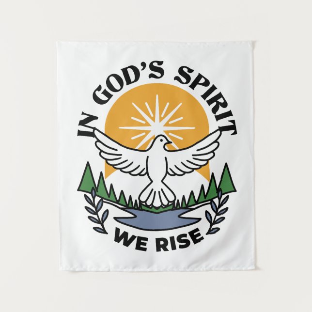 In God’s Spirit We Rise – Faith and Freedom Tapestry (Front)