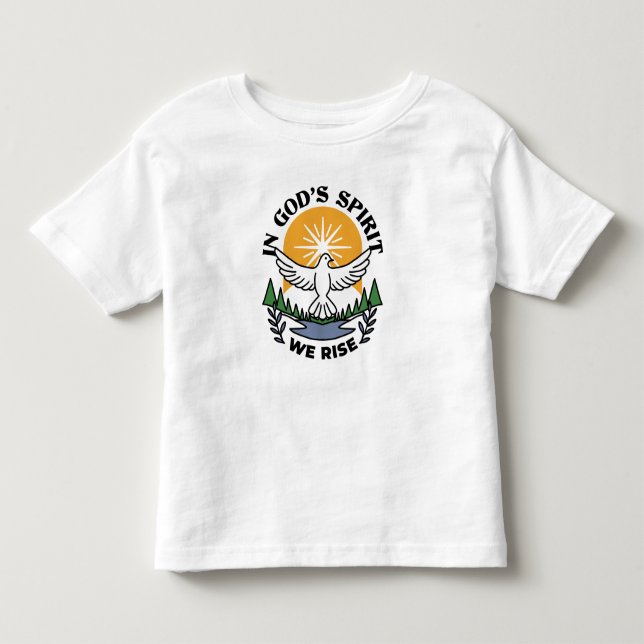 In God’s Spirit We Rise – Faith and Freedom Toddler T-shirt (Front)