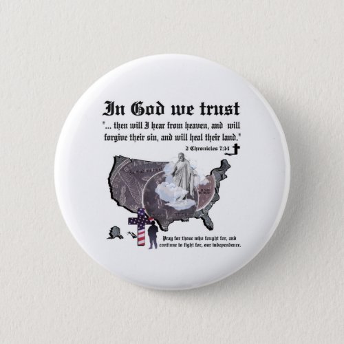 IN GOD WE TRUST _ 2 Chronicles 714 Button