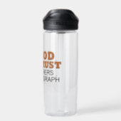In God We Trust All Others We Polygraph Water Bott Water Bottle (Back)
