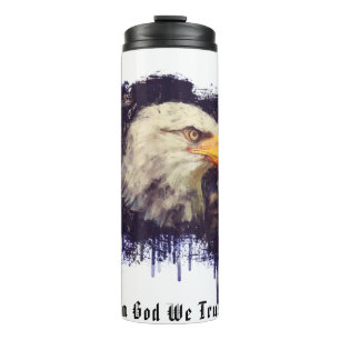 *~* In God we Trust AP16 Bacd EAGLE Patriotic Thermal Tumbler