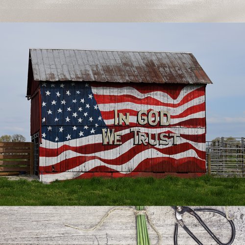 In God We Trust Barn Tissue Paper