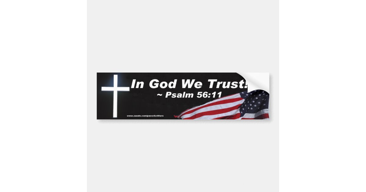 In God We Trust Bumper Sticker Zazzle