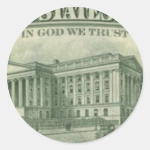 IN GOD WE TRUST CLASSIC ROUND STICKER