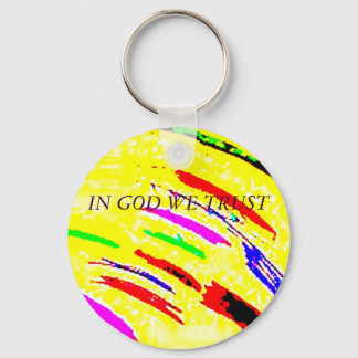 "In God we trust" / colour Keychain