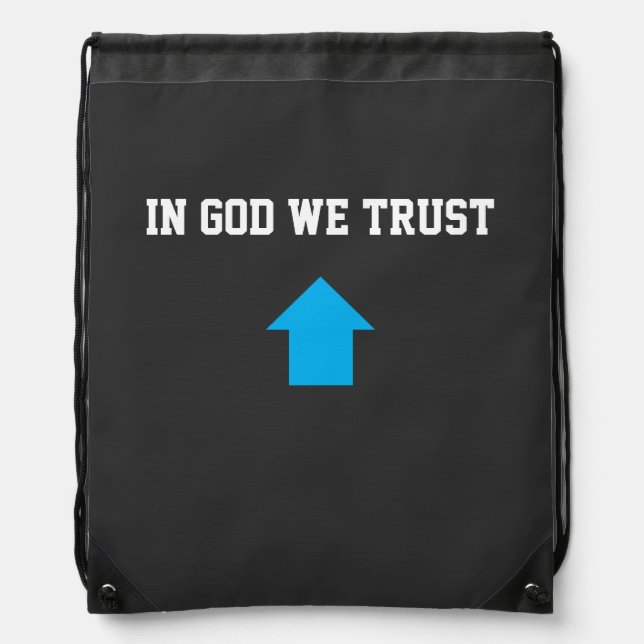 In God We Trust – Faith & Hope Aesthetic Drawstring Bag (Front)