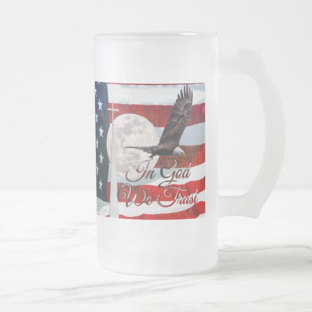 In God We Trust Frosted Beer Mug (Right)