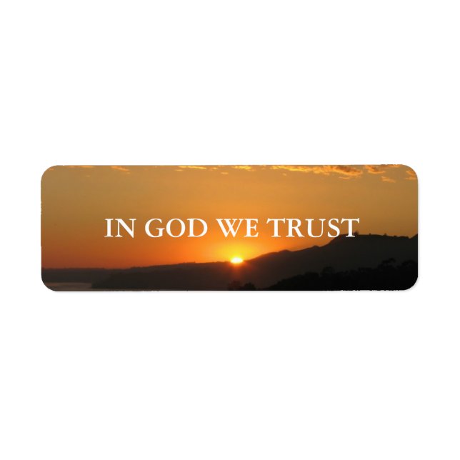 IN GOD WE TRUST LABEL (Front)