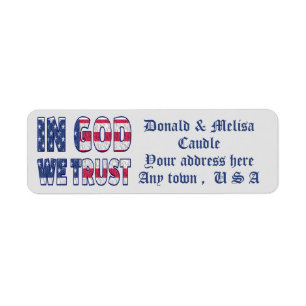 IN GOD WE TRUST LABEL