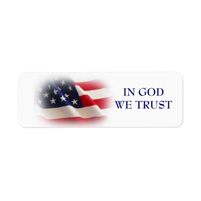 IN GOD WE TRUST LABEL (Front)