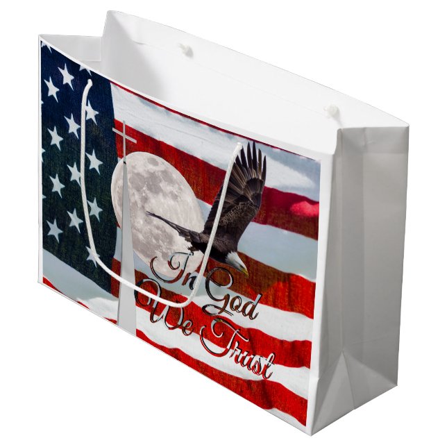 In God We Trust Large Gift Bag (Front Angled)