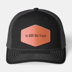 In GOD We Trust Leather Patch Hat