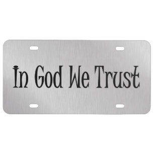 In God we Trust License Plate