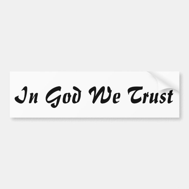 In God We Trust Patriotic USA Faith Bumper Sticker (Front)