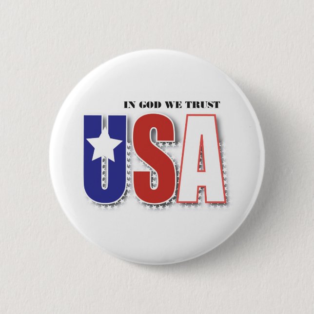 In God We Trust Pinback Button (Front)