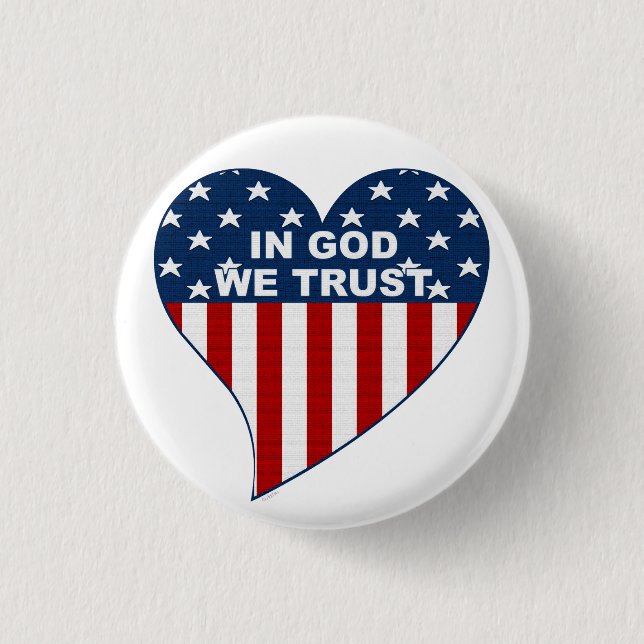 In God We Trust Pinback Button (Front)