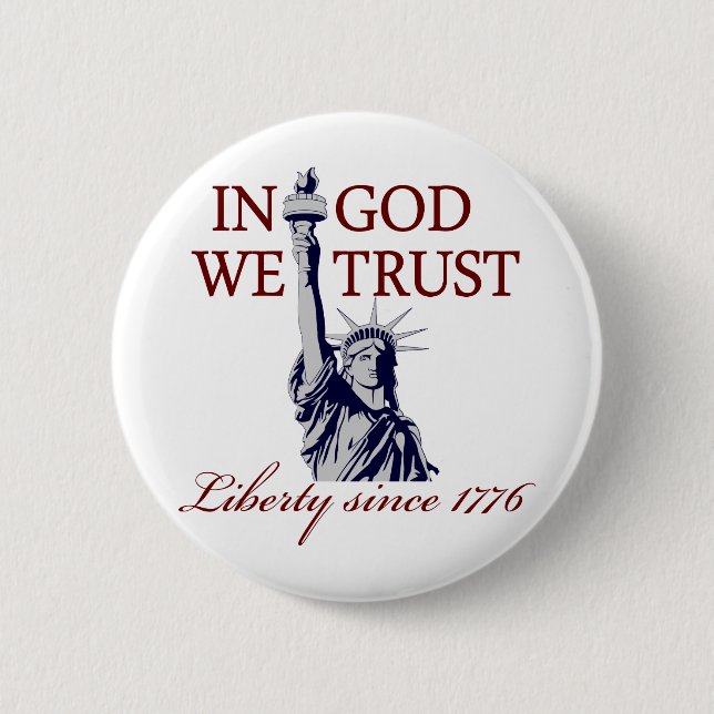 In God We Trust Pinback Button (Front)