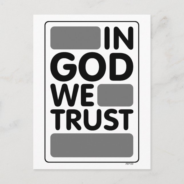 In God We Trust Postcard (Front)