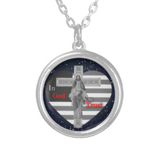 In God we Trust Silver Plated Necklace