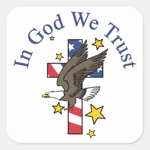 In God We Trust Square Sticker
