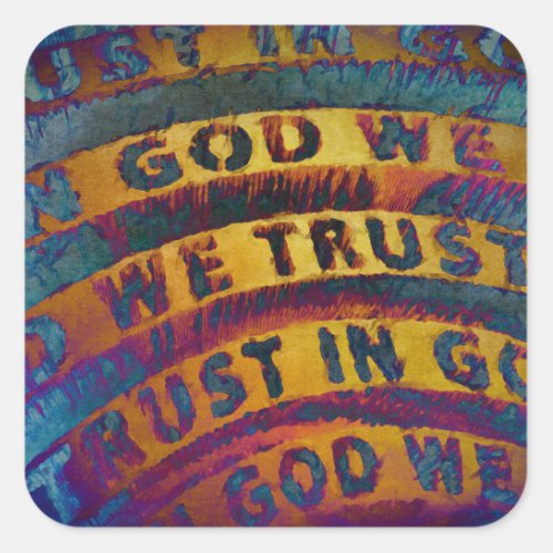 In God We Trust Square Sticker