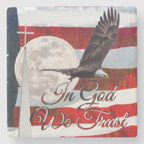 In God We Trust Stone Coaster