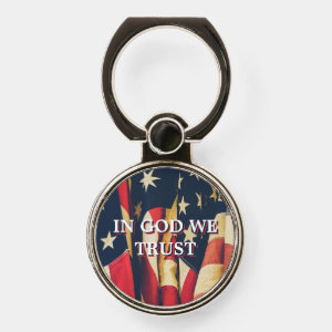 In God We Trust USA Flag Phone Grip Ring Stand