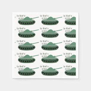 in God's army (tanks) Patterned Napkins