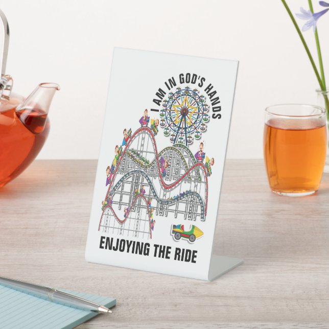 IN GOD'S HANDS  PEDESTAL SIGN (In SItu)